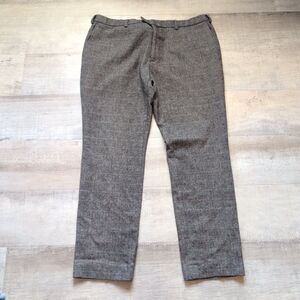 MOSS BROS Dress Pants Houndstooth Plaid Savoy Taylors Guild Slim Fit 40IN